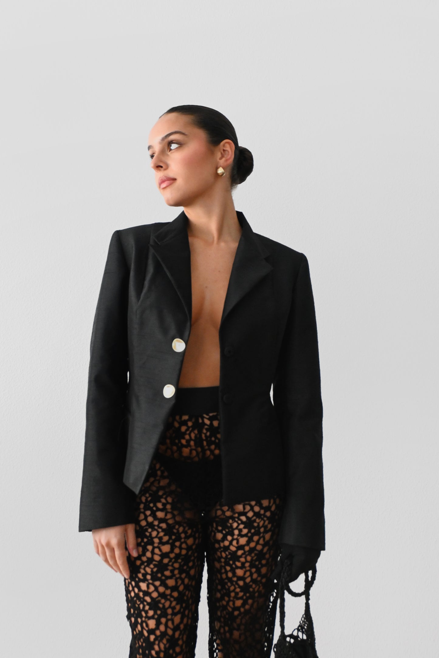 Chaqueta oro negro