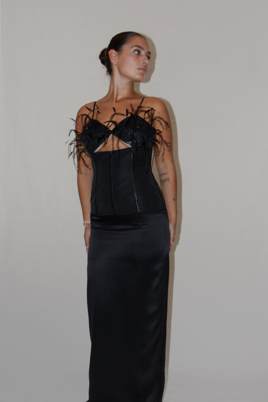 Vestido Plumas